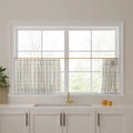 Stefana Silber x TWOPAGES Graphic Printed Linen Pleated Cafe Curtains