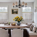 Stefana Silber x TWOPAGES Graphic Printed Linen Pleated Cafe Curtains