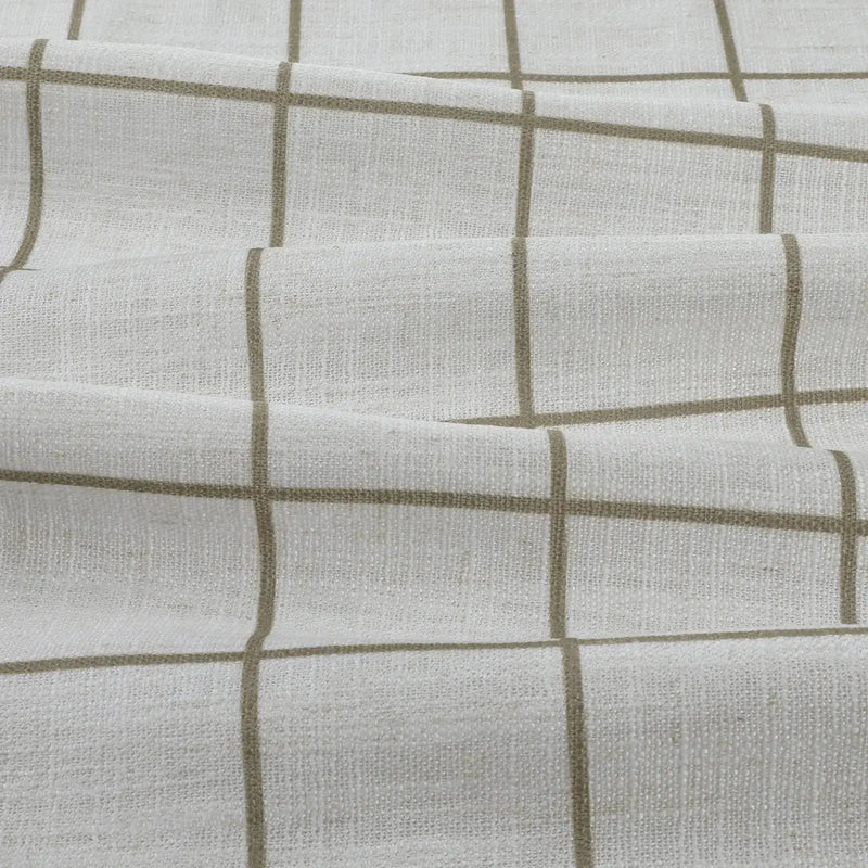 Stefana Silber x TWOPAGES Graphic Printed Linen Blend Pleated Curtains