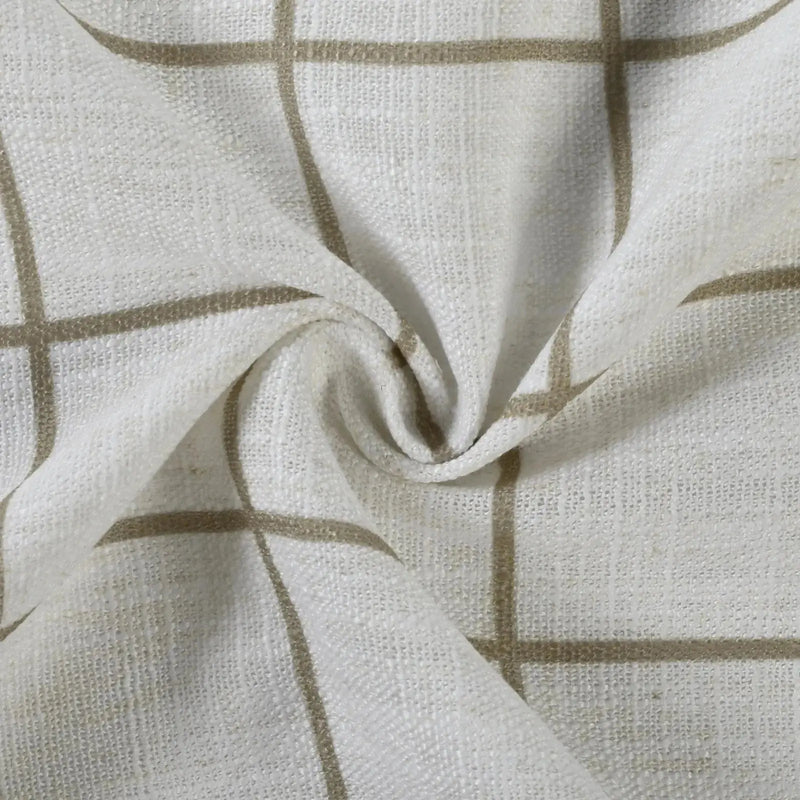 Stefana Silber x TWOPAGES Graphic Printed Linen Pleated Cafe Curtains