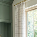 Stefana Silber x TWOPAGES Graphic Printed Linen Blend Pleated Curtains