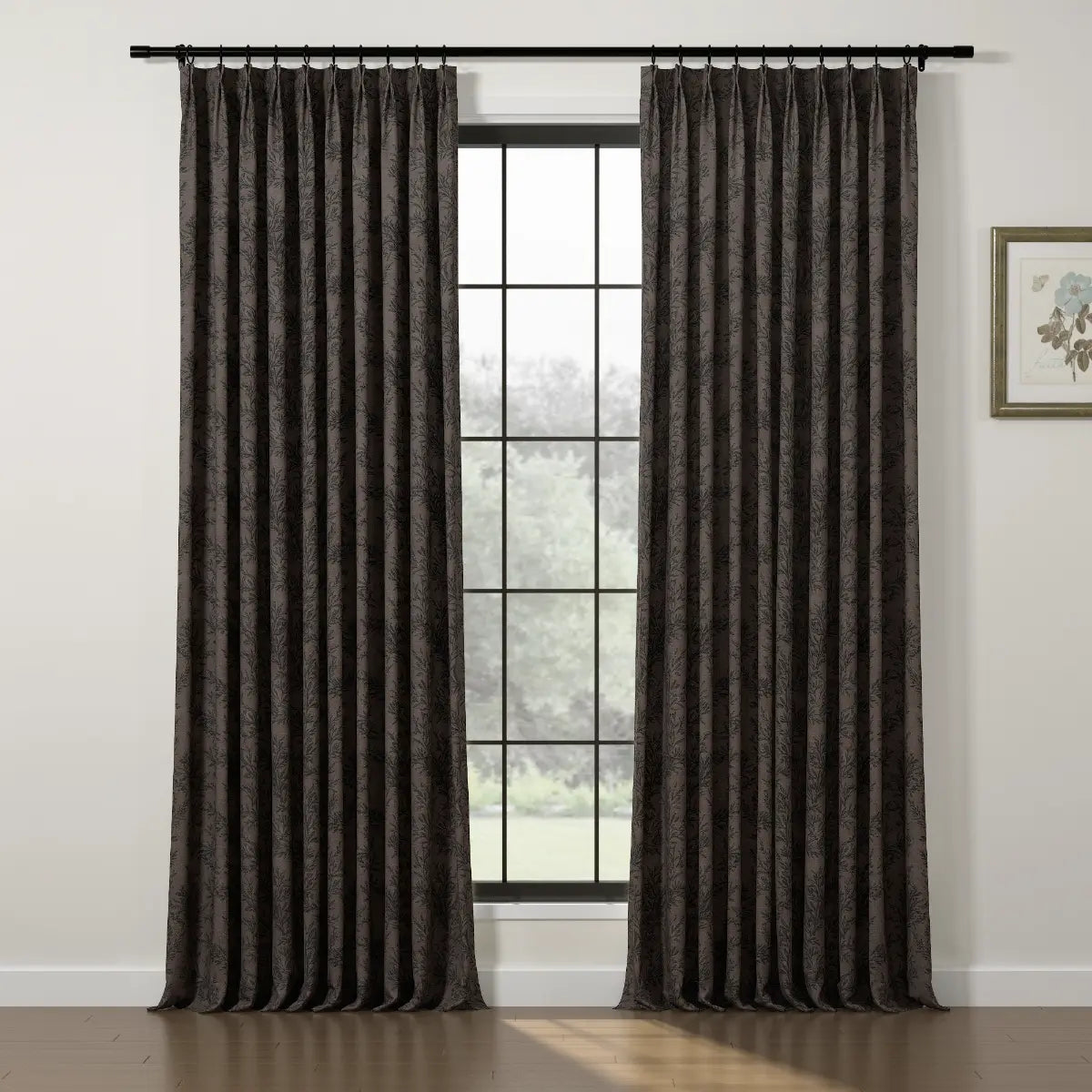 Sara Le x TWOPAGES Vintage Printed Linen Pleated Curtains