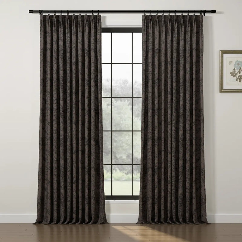 Sara Le x TWOPAGES Vintage Printed Linen Pleated Curtains