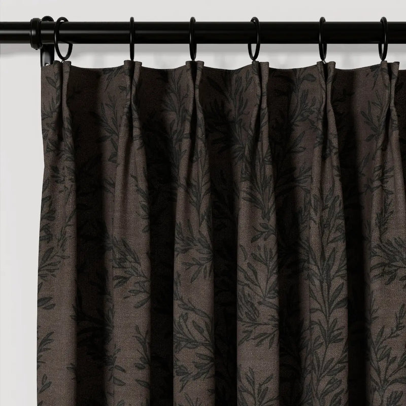 Sara Le x TWOPAGES Vintage Printed Linen Pleated Curtains