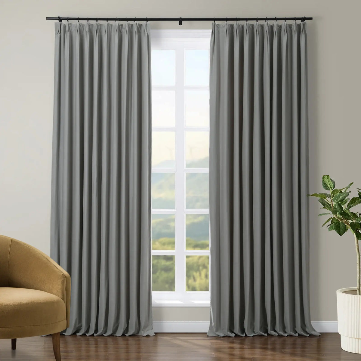 Tavis Premium Velvet Pleated Curtain