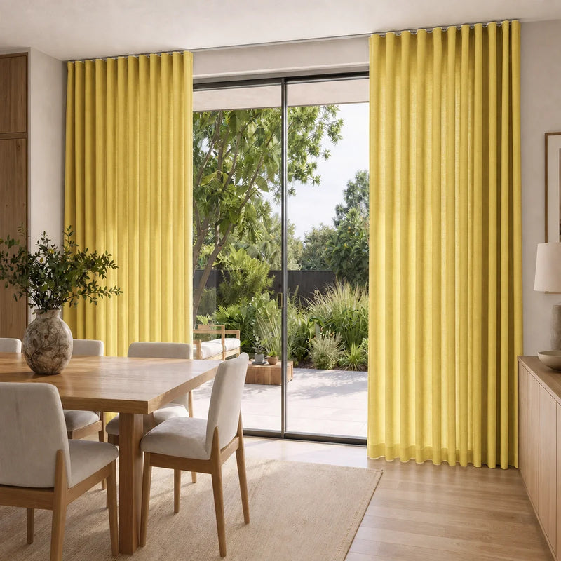 Isabella Cotton S-fold Curtains with Belt Hook - Leo Track