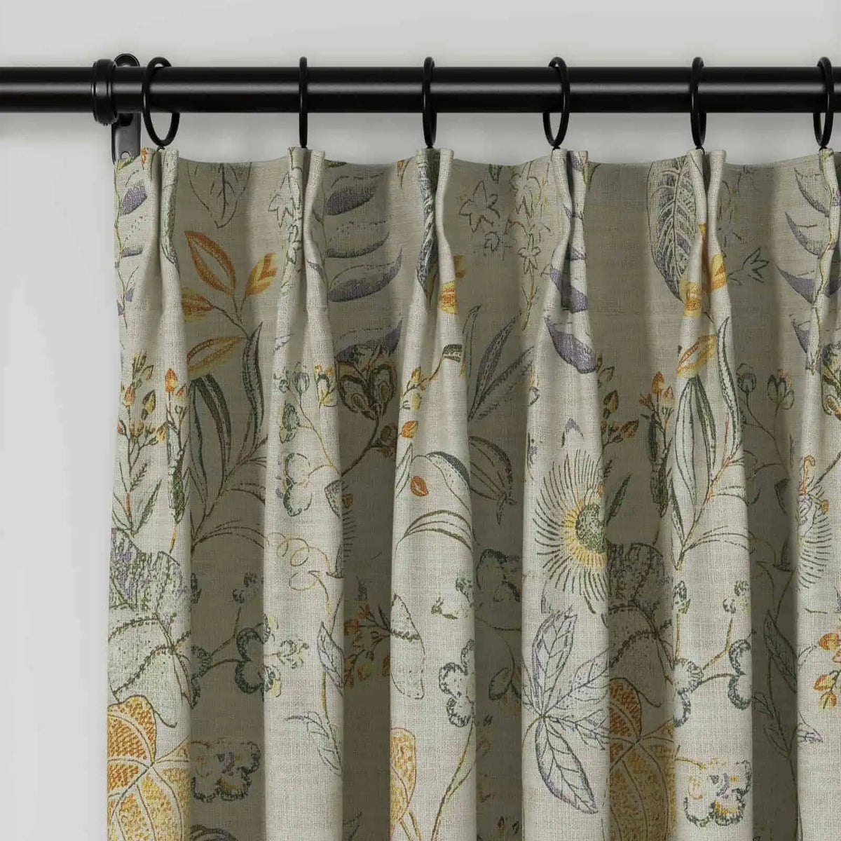 Holly Botanical Boho Pleated Curtains