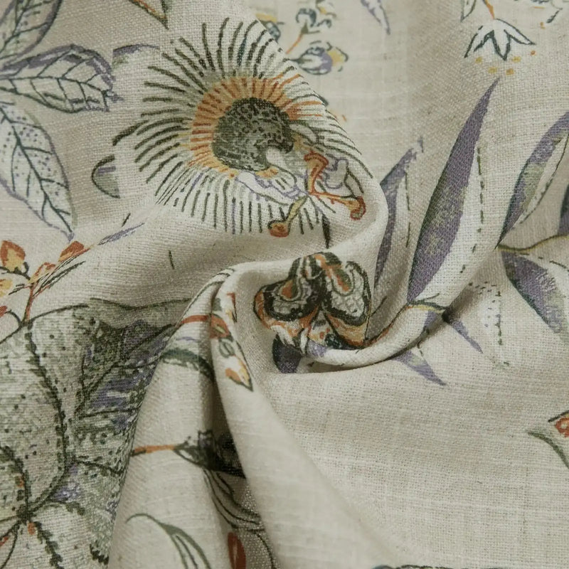 Holly Botanical Boho Pleated Curtains