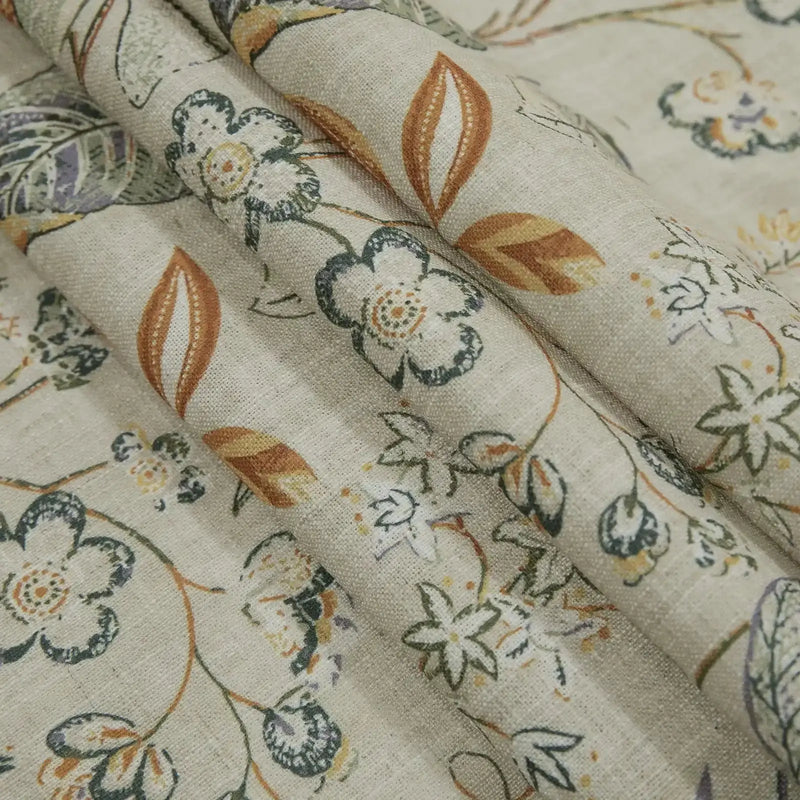 Holly Botanical Boho Pleated Curtains